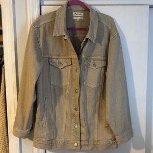 Madewell Oversized Trucker Tan Denim Jacket